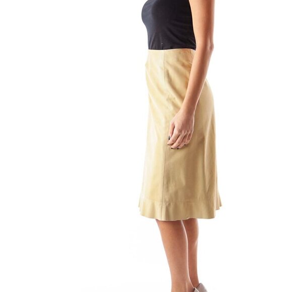 Faconnable Cream A Line Skirt - Picture 3 of 3